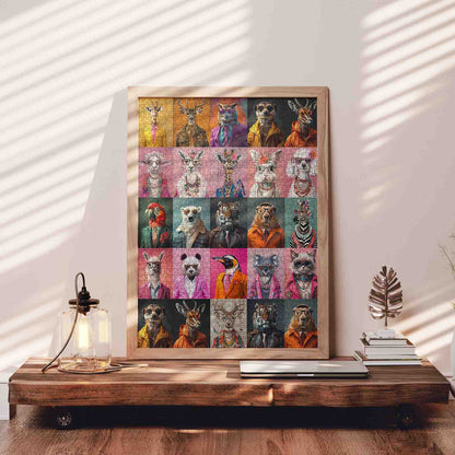 Stylish Animal Portrait Gallery Jigsaw Puzzle