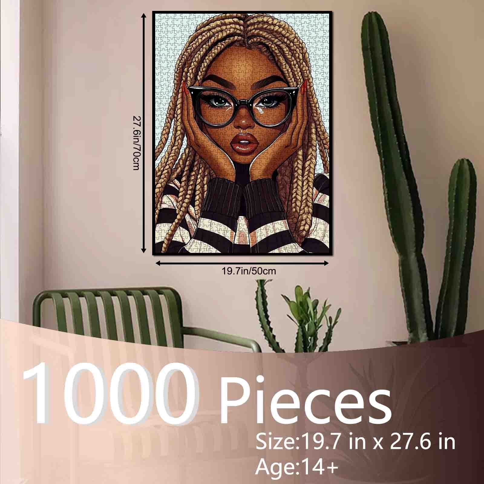 Stylish Braided Beauty Portrait Jigsaw Puzzle