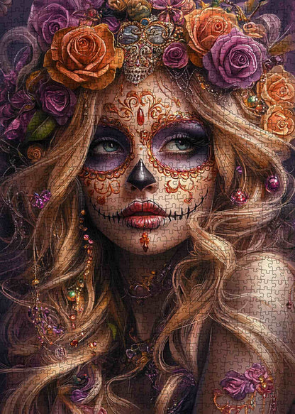Sugar Skull Beauty Jigsaw Puzzle