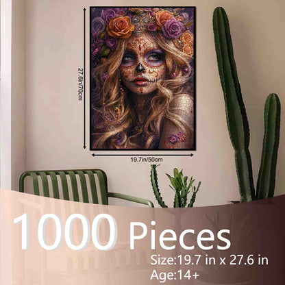 Sugar Skull Beauty Jigsaw Puzzle