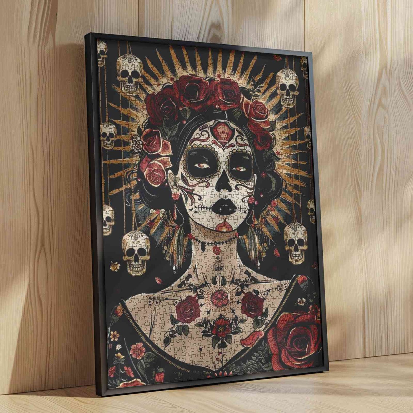 Sugar Skull Rose Queen Jigsaw Puzzle