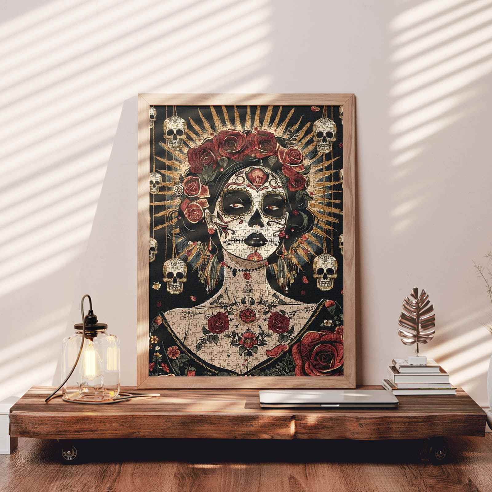 Sugar Skull Rose Queen Jigsaw Puzzle