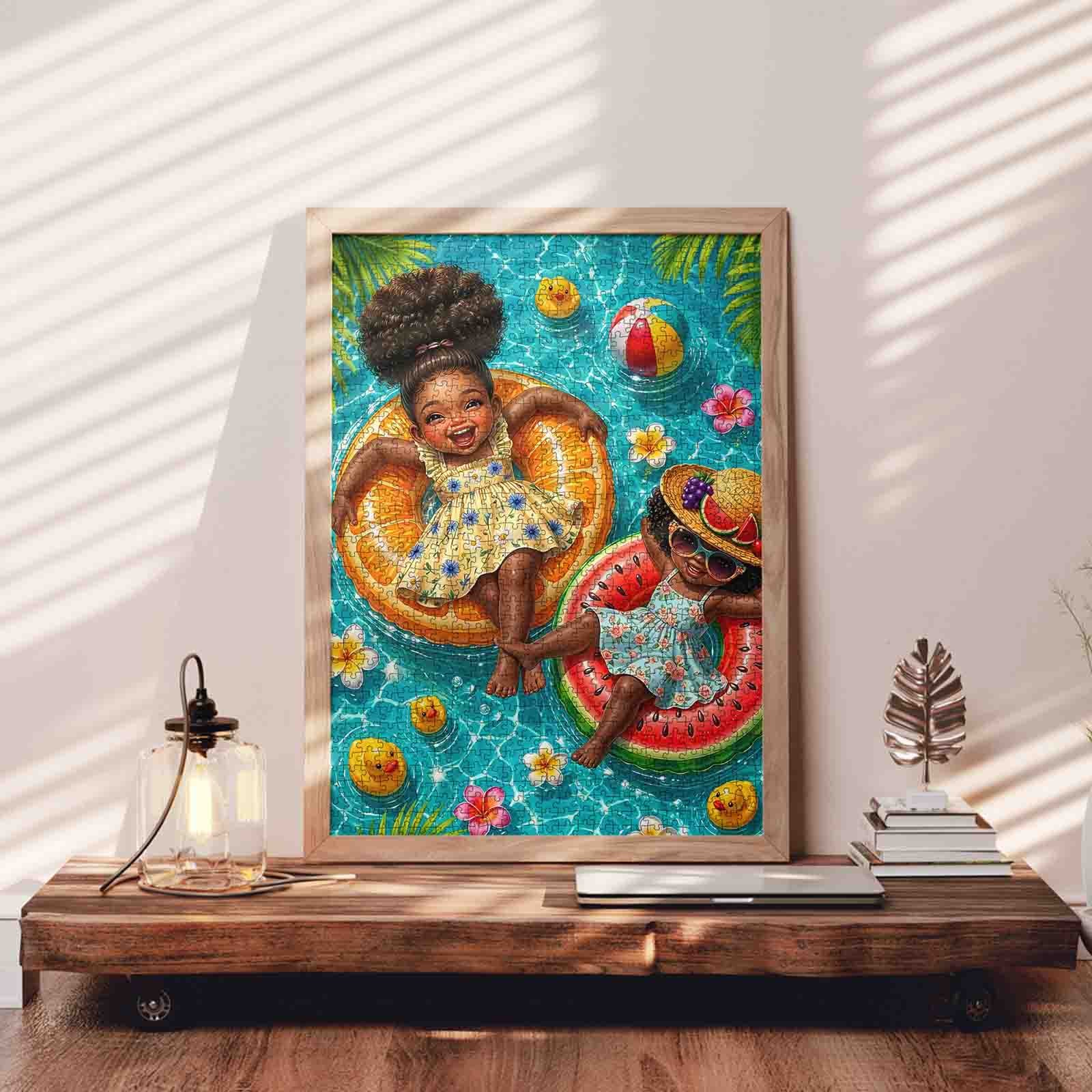 Summer Pool Float Friends Jigsaw Puzzle
