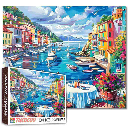 Summer Port Scenery Landscape Jigsaw Puzzle