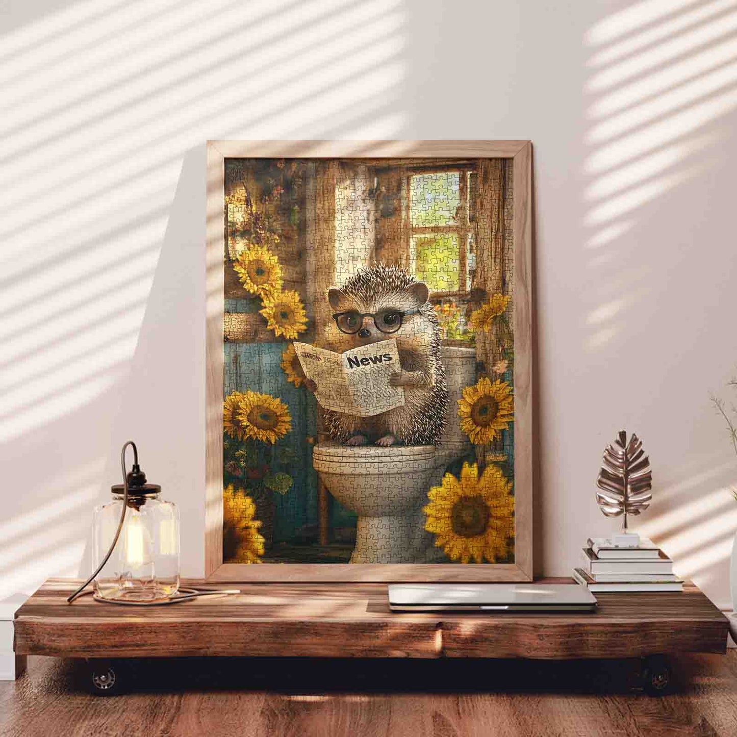 Sunflower Morning Hedgehog Jigsaw Puzzle