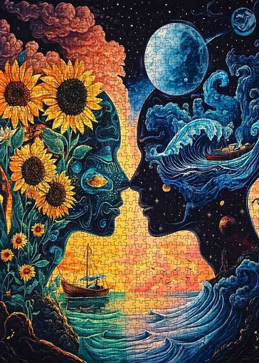 Sunflower Ocean Dual Faces Jigsaw Puzzle