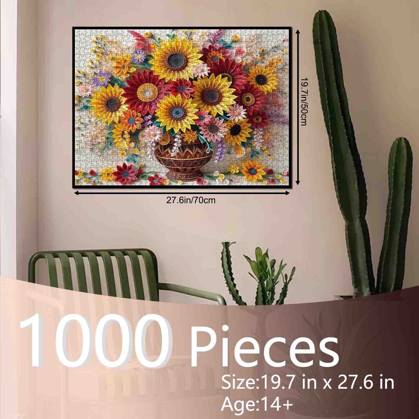 Sunflower Quilling Art Jigsaw Puzzle