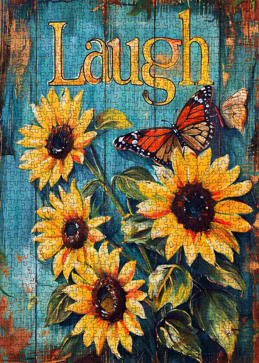 Sunflowers and Monarch Butterfly Jigsaw Puzzle