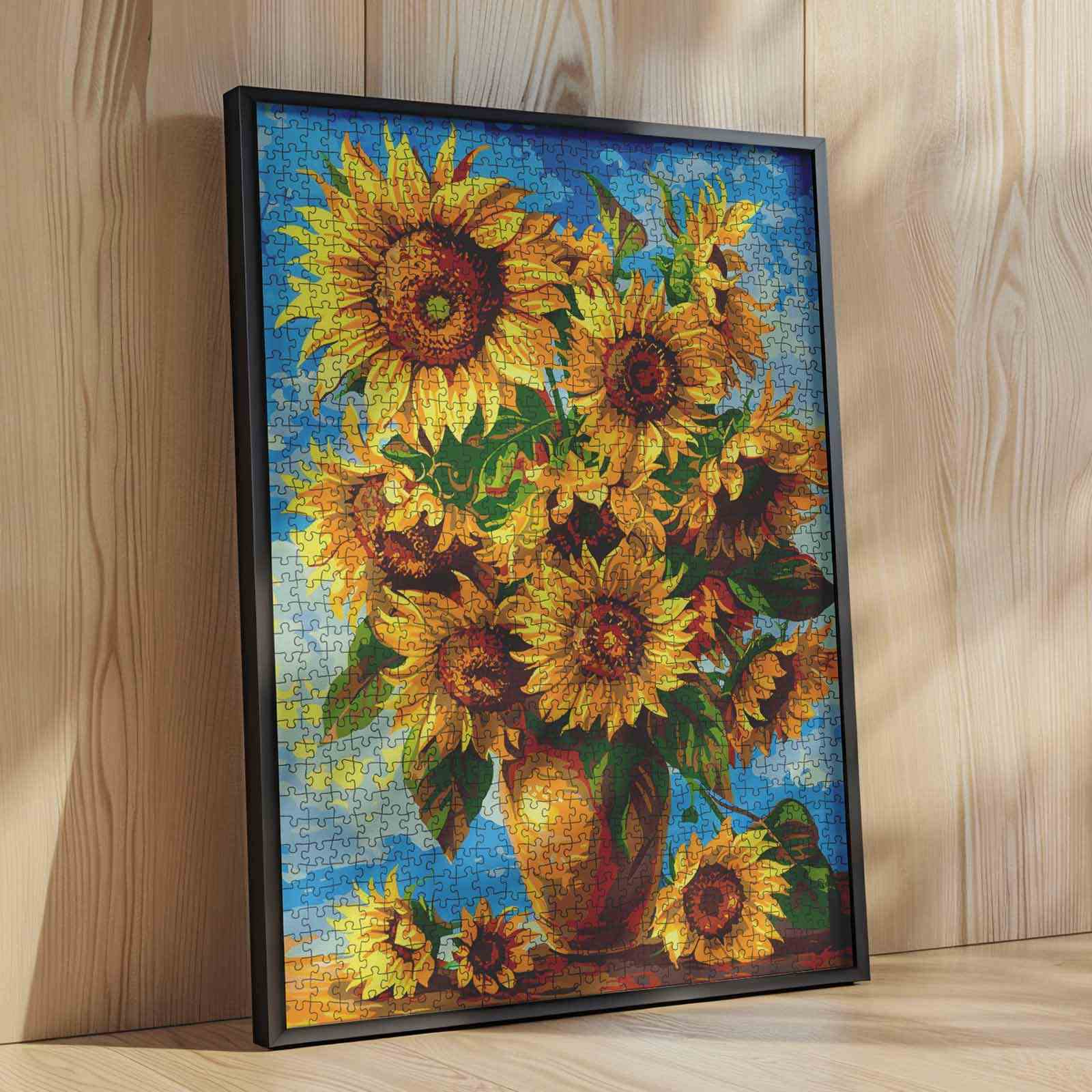 Sunflowers in Golden Vase Jigsaw Puzzle
