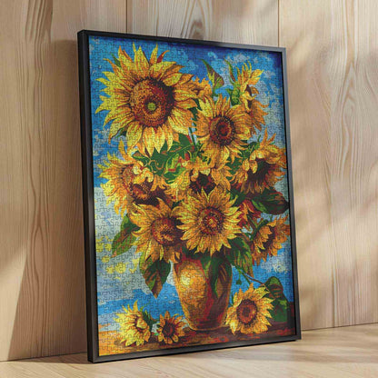 Sunflowers in Golden Vase Jigsaw Puzzle