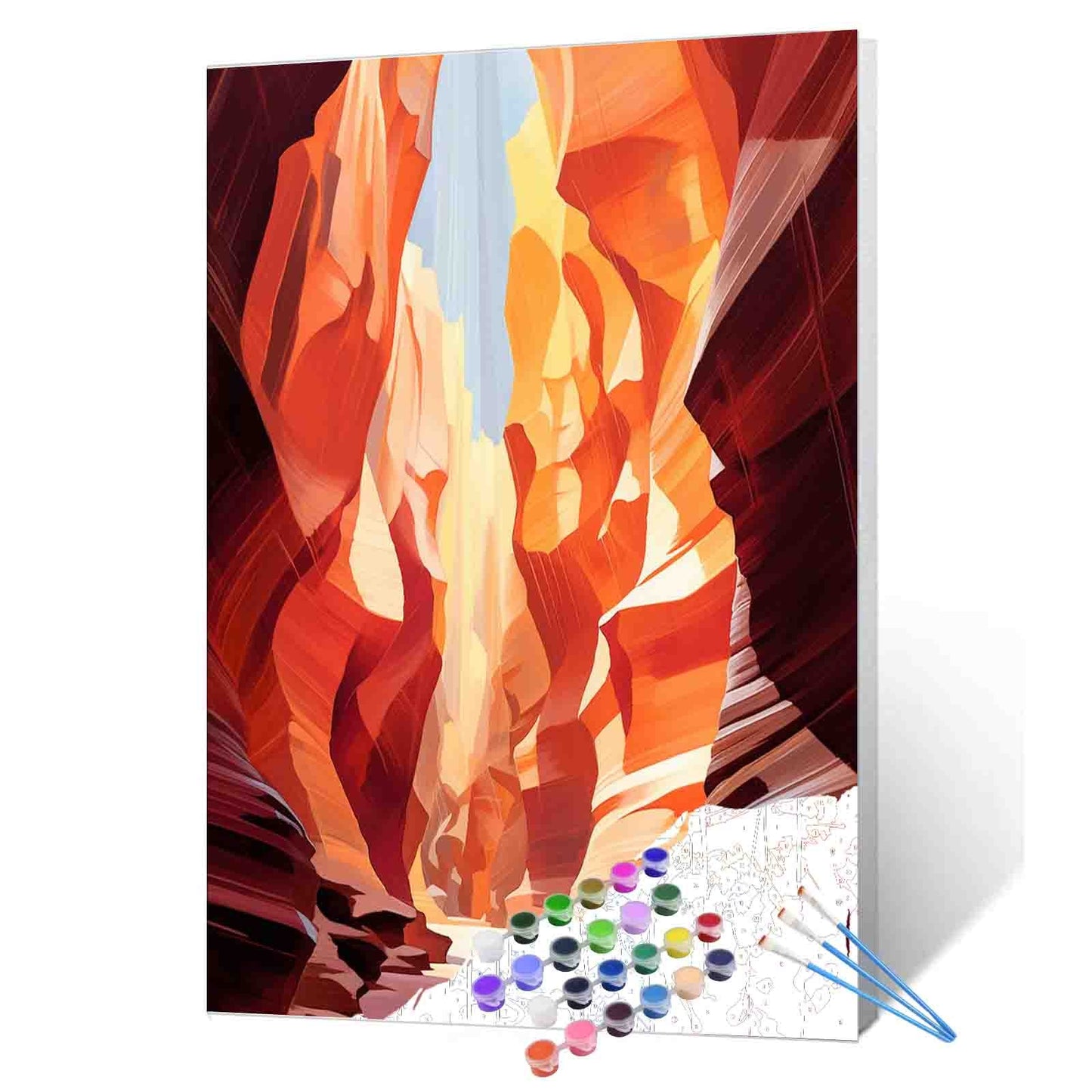 Sunlit Red Rock Canyon paint by numbers