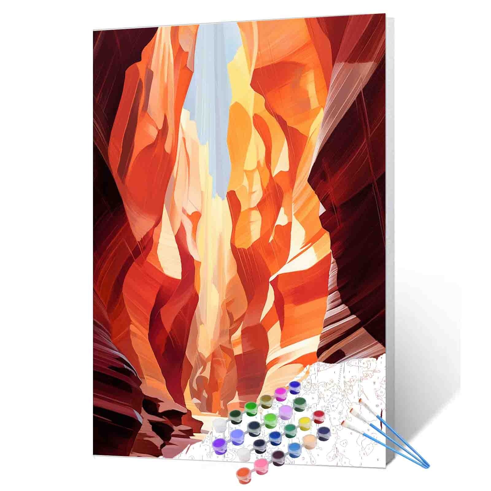 Sunlit Red Rock Canyon paint by numbers