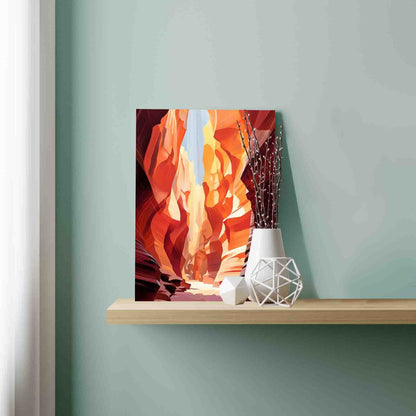 Sunlit Red Rock Canyon paint by numbers