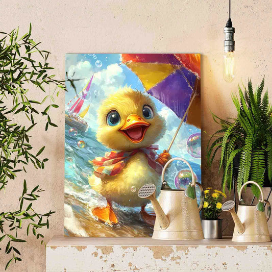 Sunny Duckling at Seaside Paint by Numbers