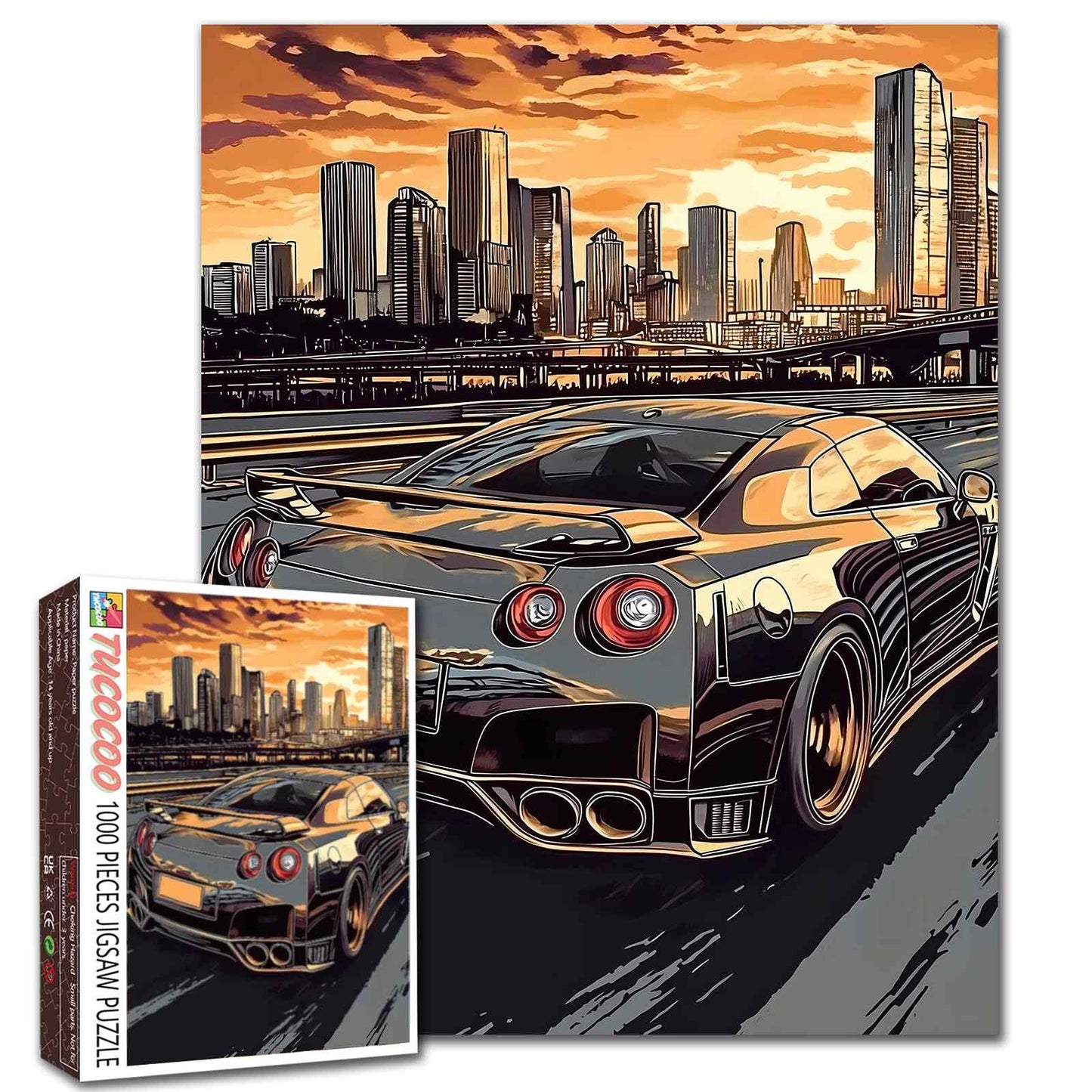 Sunset City Drive Jigsaw Puzzle
