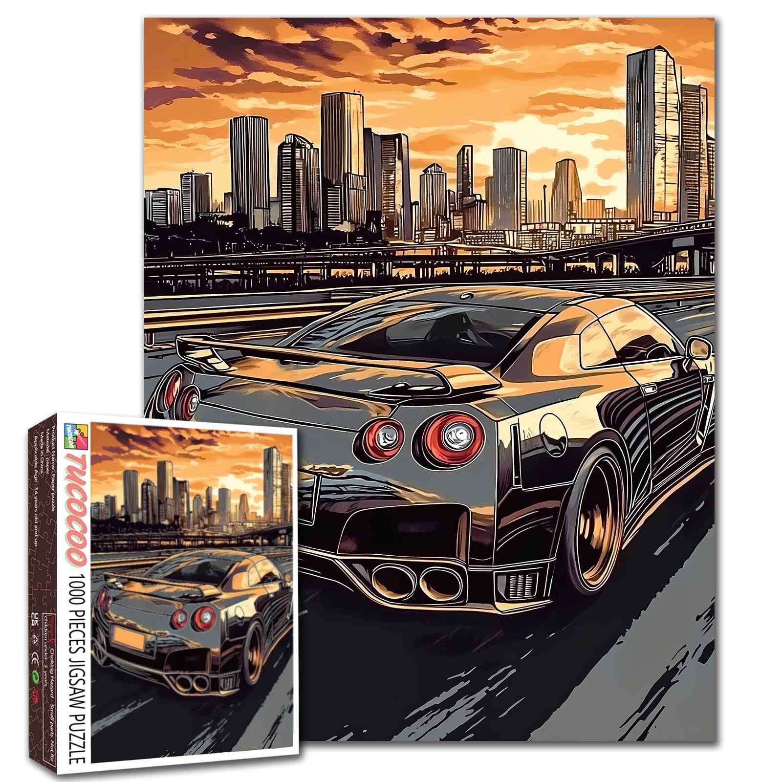 Sunset City Drive Jigsaw Puzzle