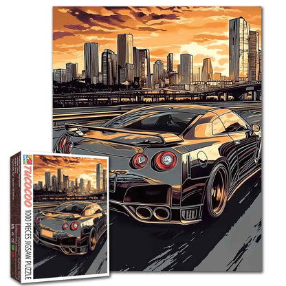 Sunset City Drive Jigsaw Puzzle