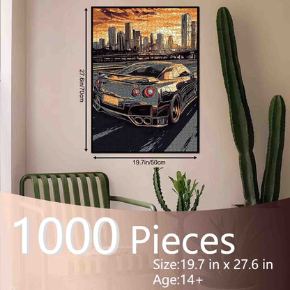 Sunset City Drive Jigsaw Puzzle