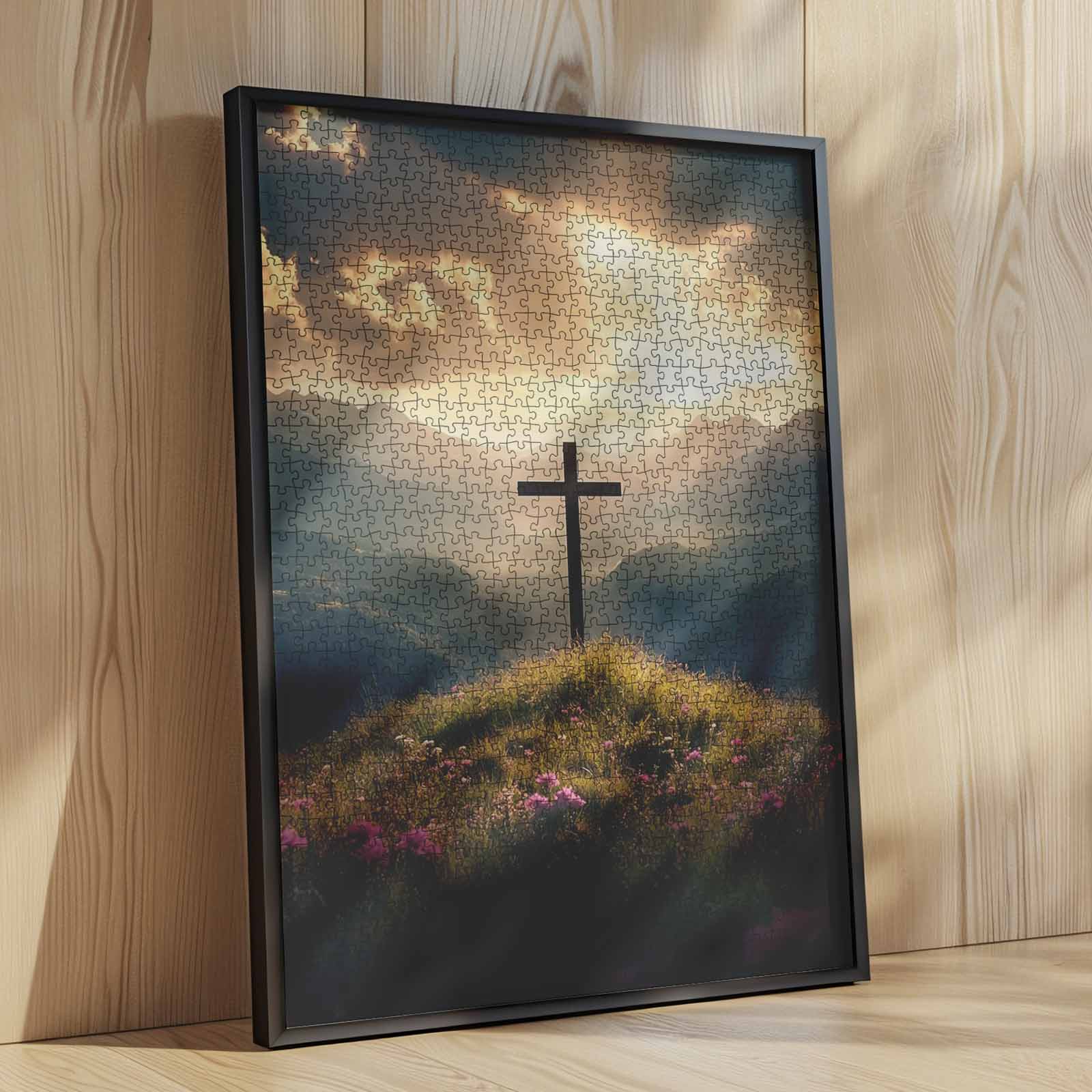 Sunset Cross Hill Jigsaw Puzzle