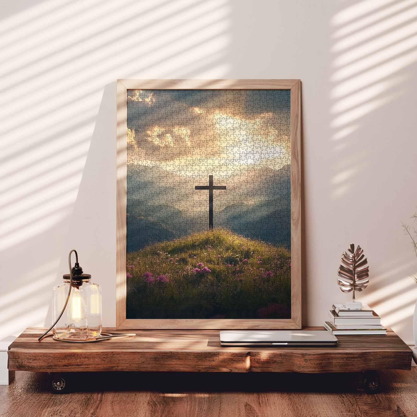 Sunset Cross Hill Jigsaw Puzzle