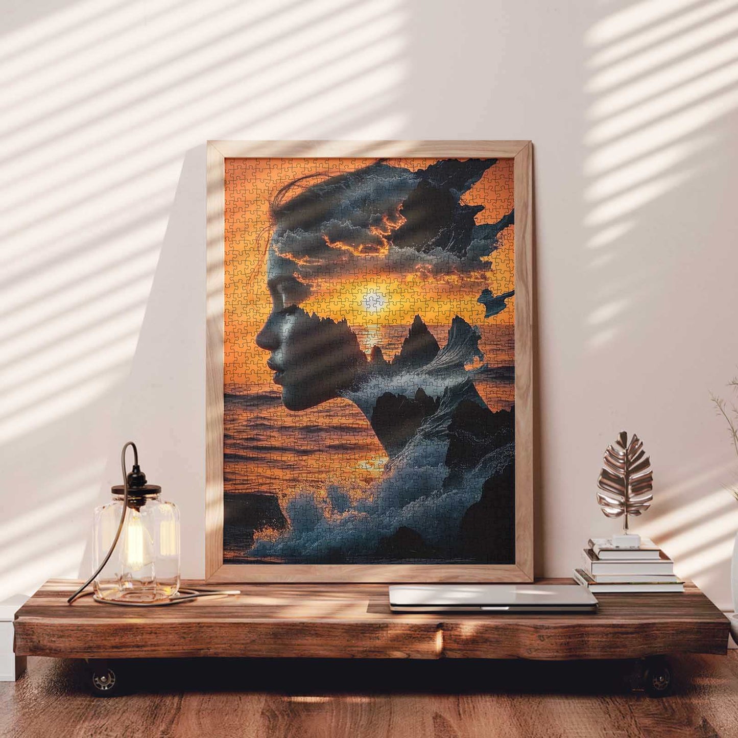 Sunset Dreamscape Woman Jigsaw Puzzle