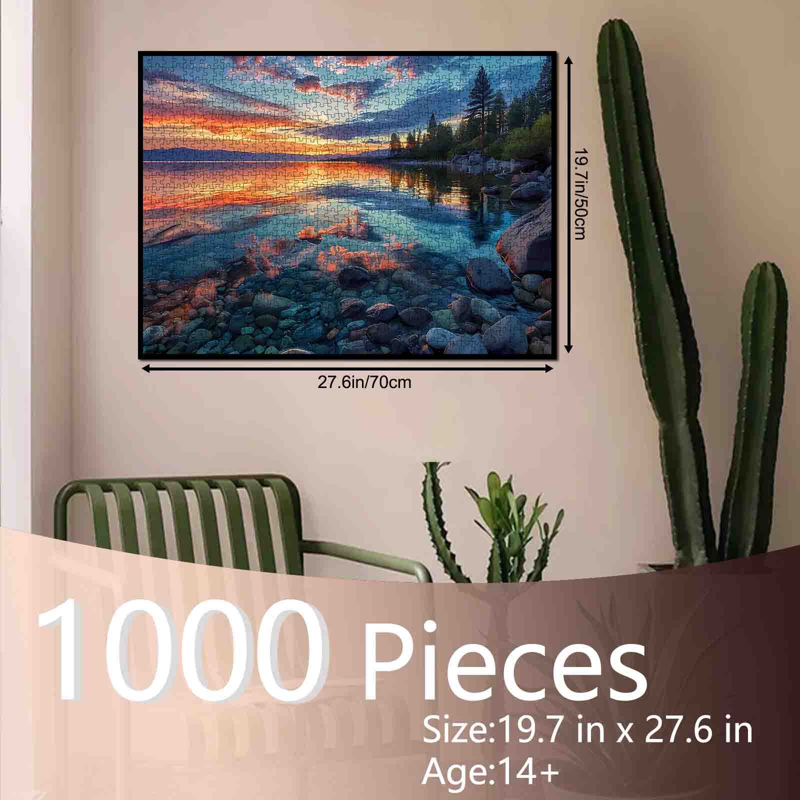 Sunset Lake Reflection Jigsaw Puzzle