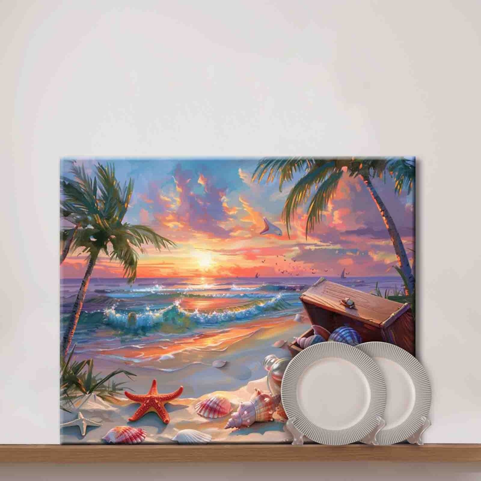 Sunset Beach Treasure paint by numbers