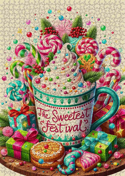 Sweet Christmas Candy Festival Jigsaw Puzzle