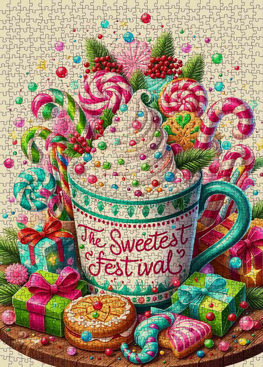 Sweet Christmas Candy Festival Jigsaw Puzzle