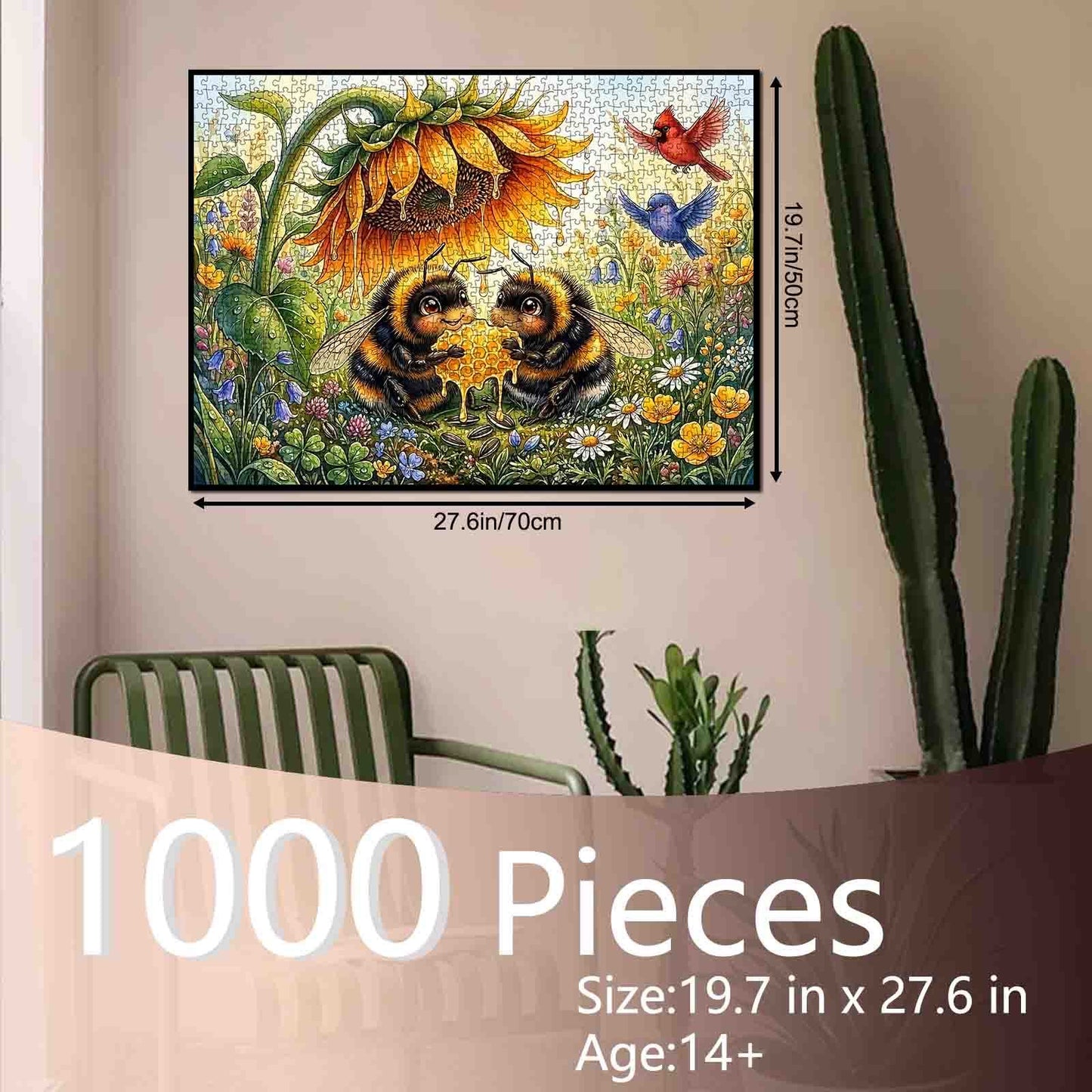 Sweet Honeybee Garden Jigsaw Puzzle