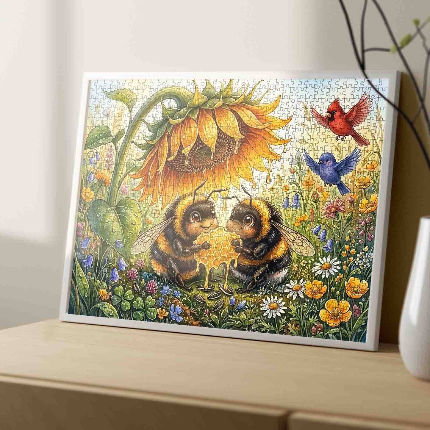 Sweet Honeybee Garden Jigsaw Puzzle