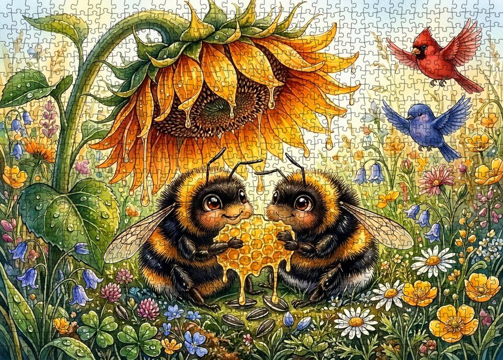 Sweet Honeybee Garden Jigsaw Puzzle – Tucocoo