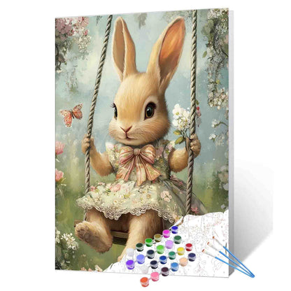 Swing Bunny Delight Paint by Numbers