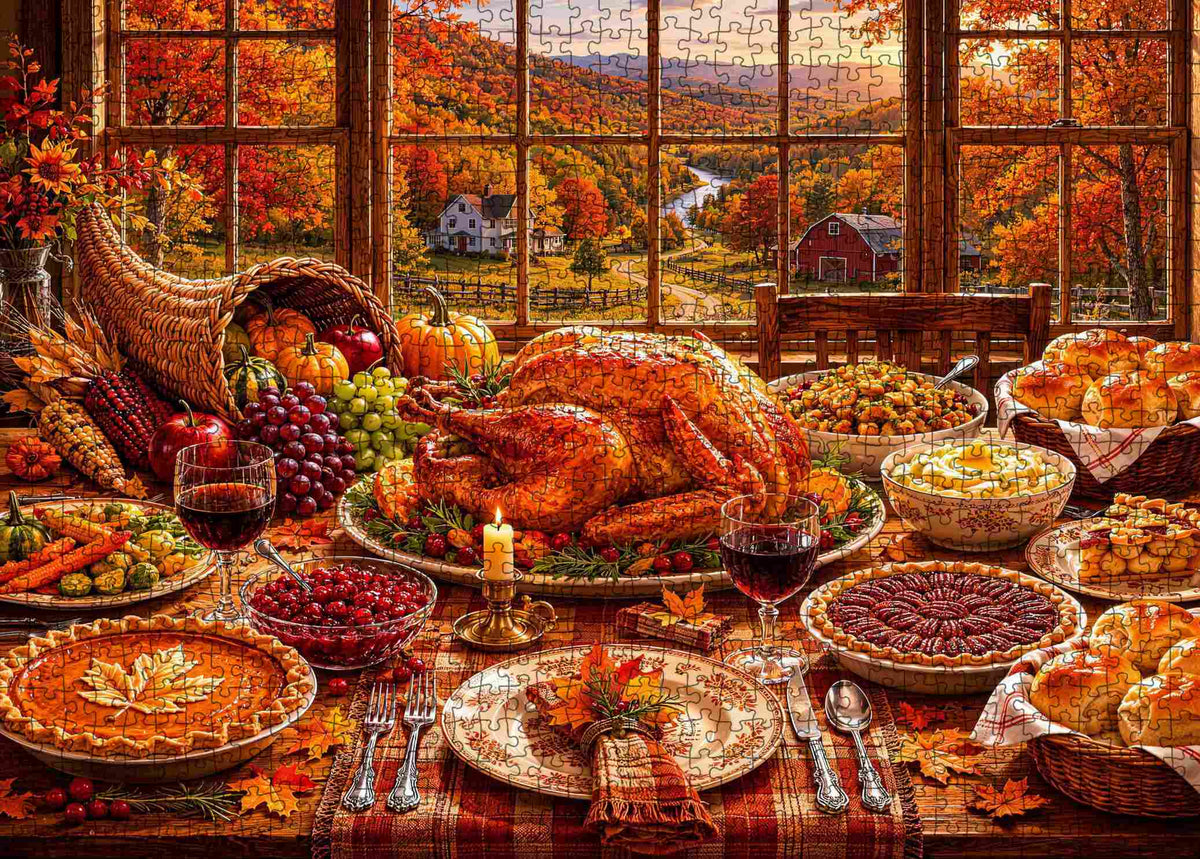 Thanksgiving Harvest Feast Jigsaw Puzzle