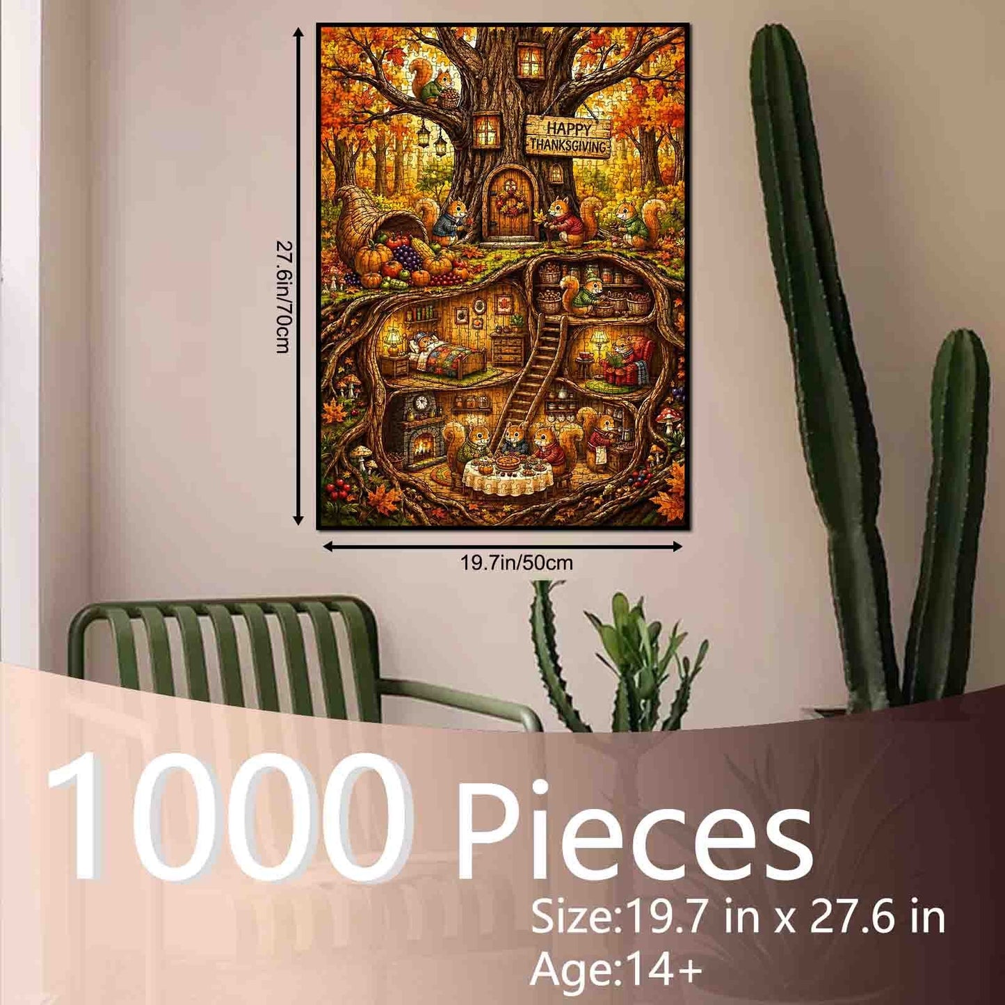 Thanksgiving Squirrel Treehouse Jigsaw Puzzle
