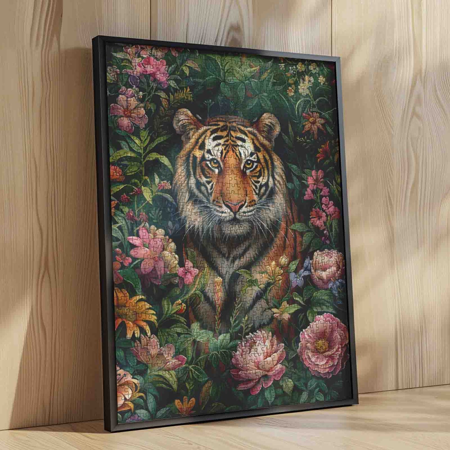 Tiger in Bloom Jigsaw Puzzle