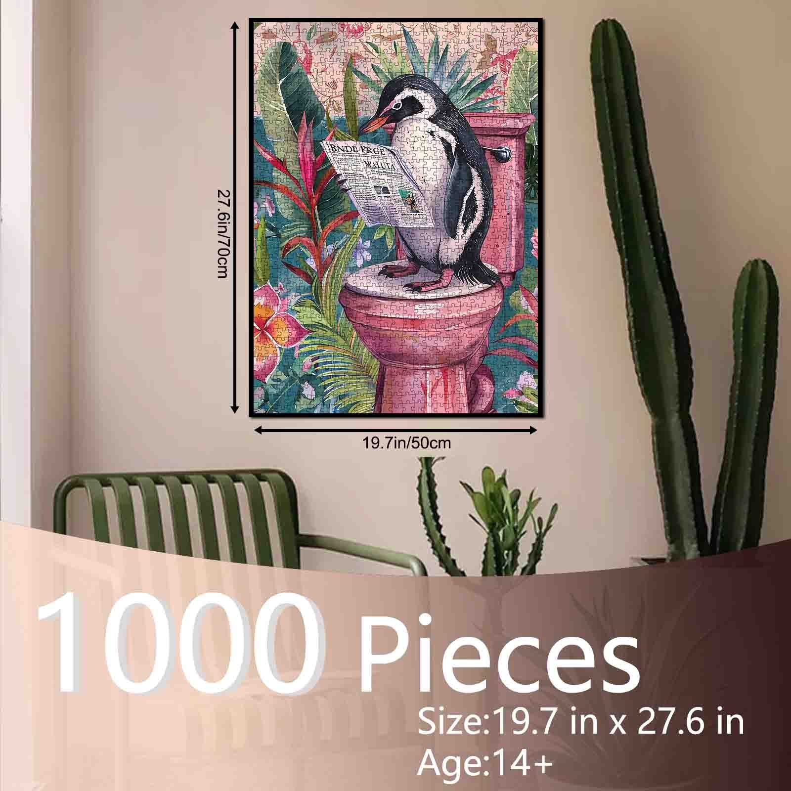 Toilet Penguin News Jigsaw Puzzle