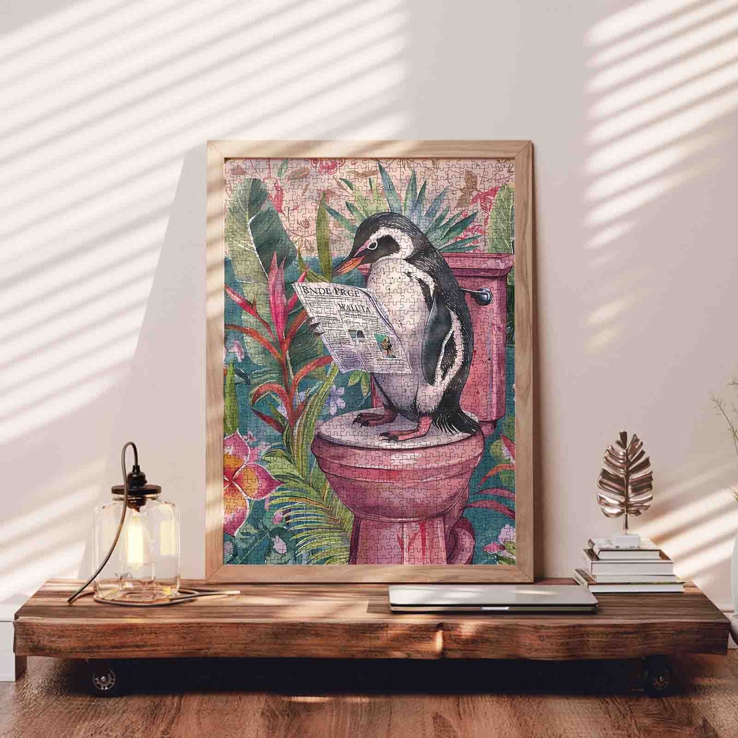 Toilet Penguin News Jigsaw Puzzle