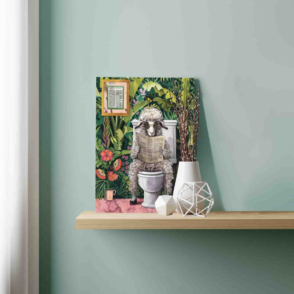 Toilet Reader Sheep Paint by Numbers