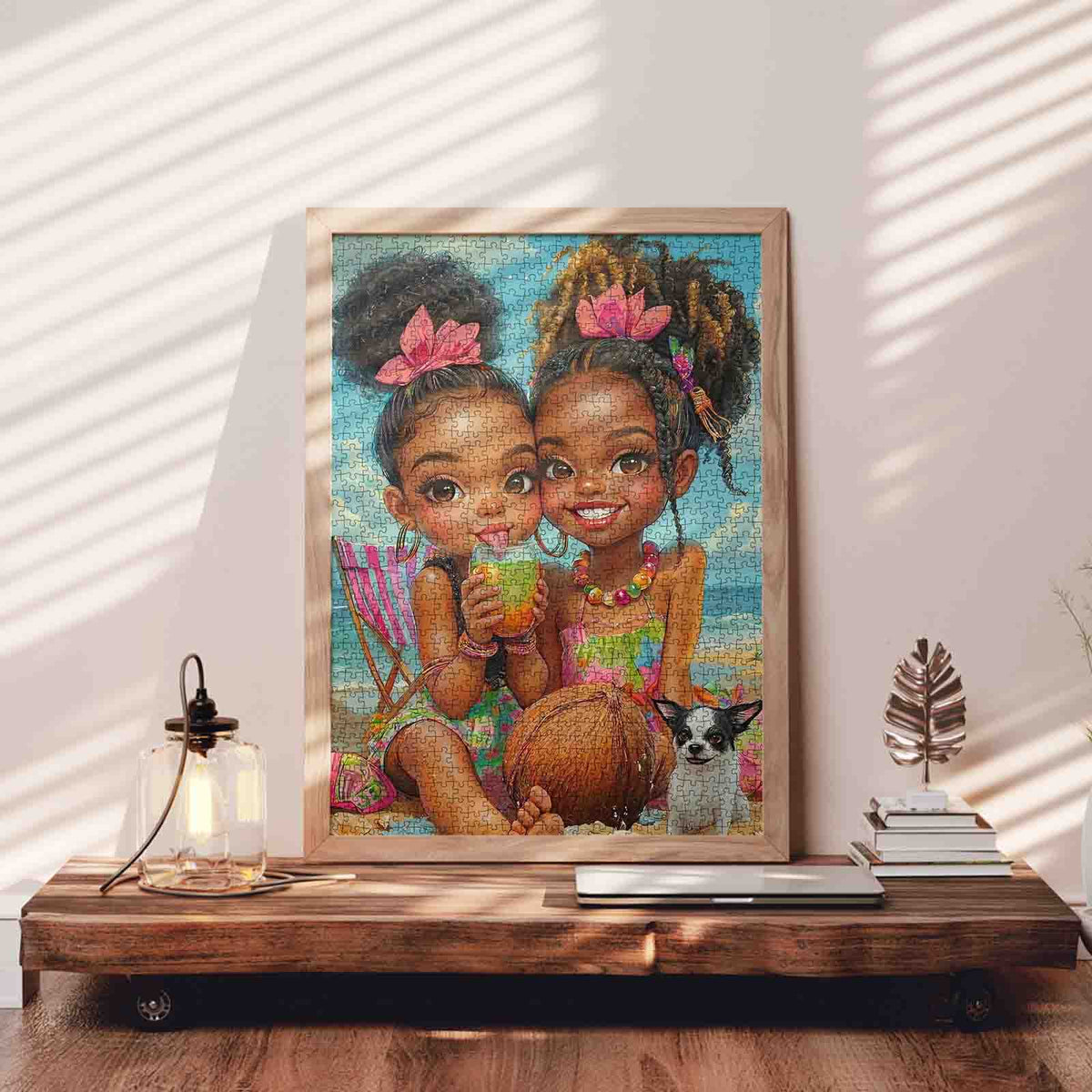 Tropical Beach Best Friends Jigsaw Puzzle