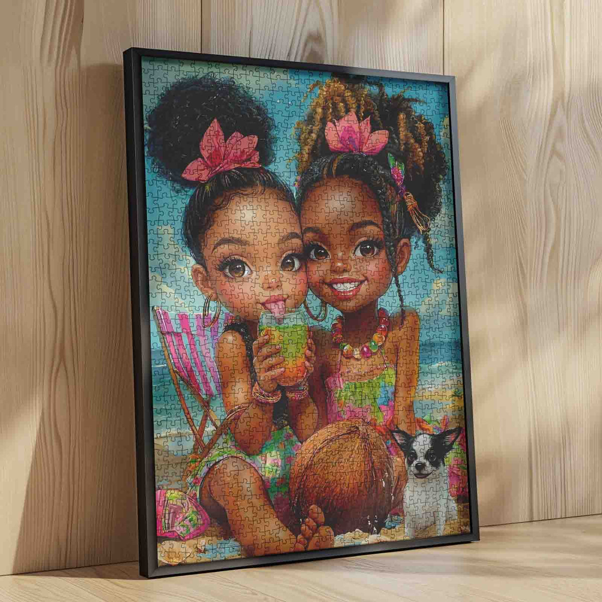 Tropical Beach Best Friends Jigsaw Puzzle