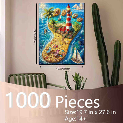 Tropical Lighthouse Paradise Jigsaw Puzzle