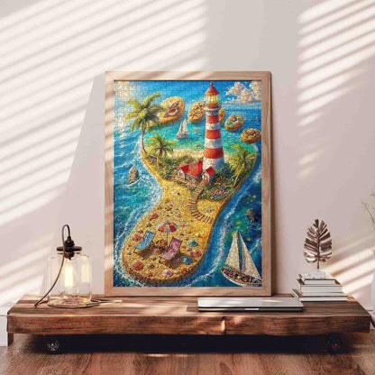 Tropical Lighthouse Paradise Jigsaw Puzzle