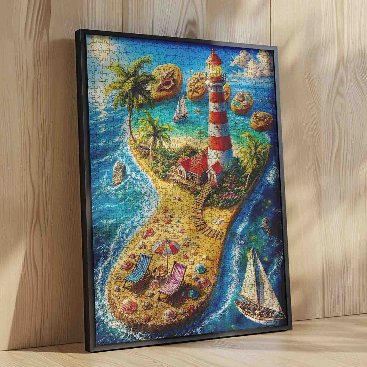 Tropical Lighthouse Paradise Jigsaw Puzzle
