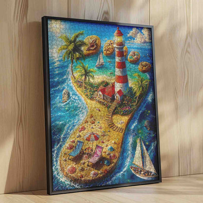 Tropical Lighthouse Paradise Jigsaw Puzzle