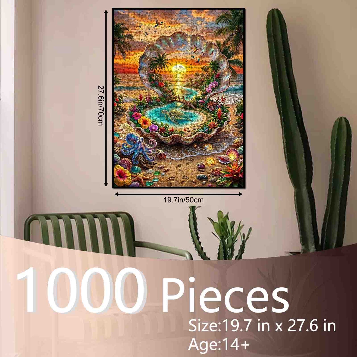 Tropical Shell Lagoon Fantasy Jigsaw Puzzle