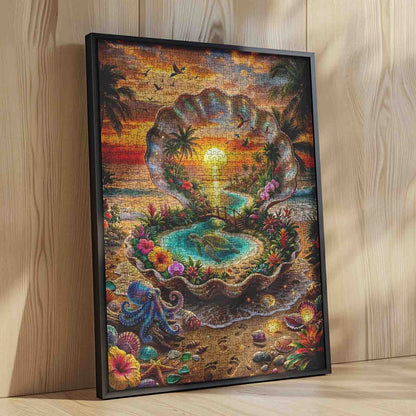 Tropical Shell Lagoon Fantasy Jigsaw Puzzle