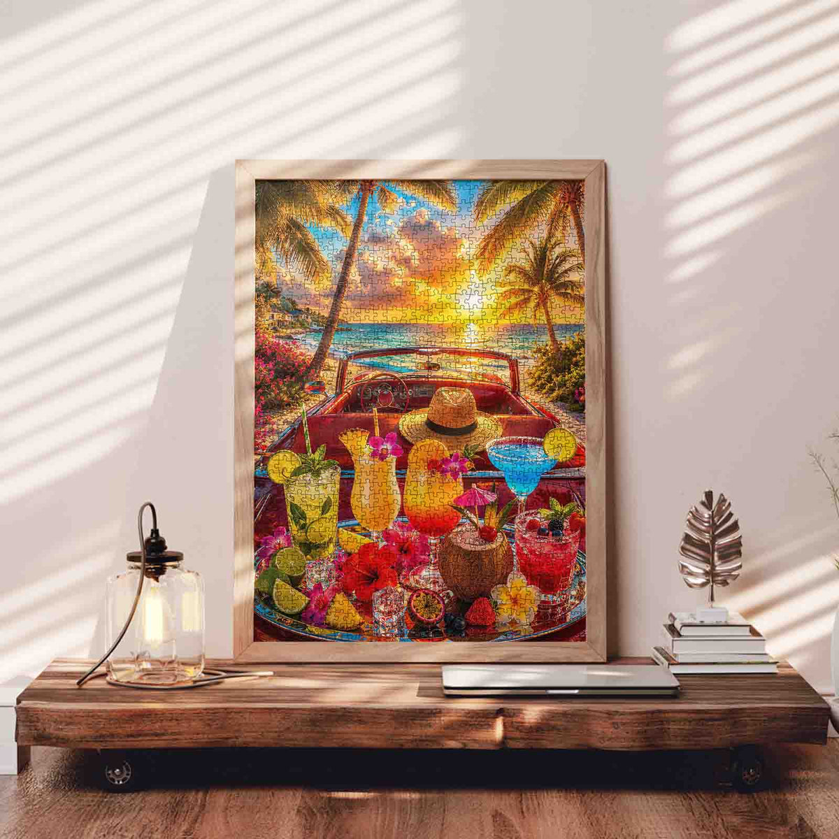 Tropical Sunset Cocktail Getaway Jigsaw Puzzle
