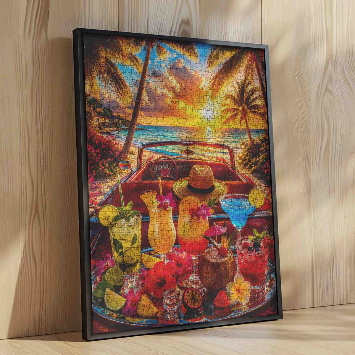 Tropical Sunset Cocktail Getaway Jigsaw Puzzle