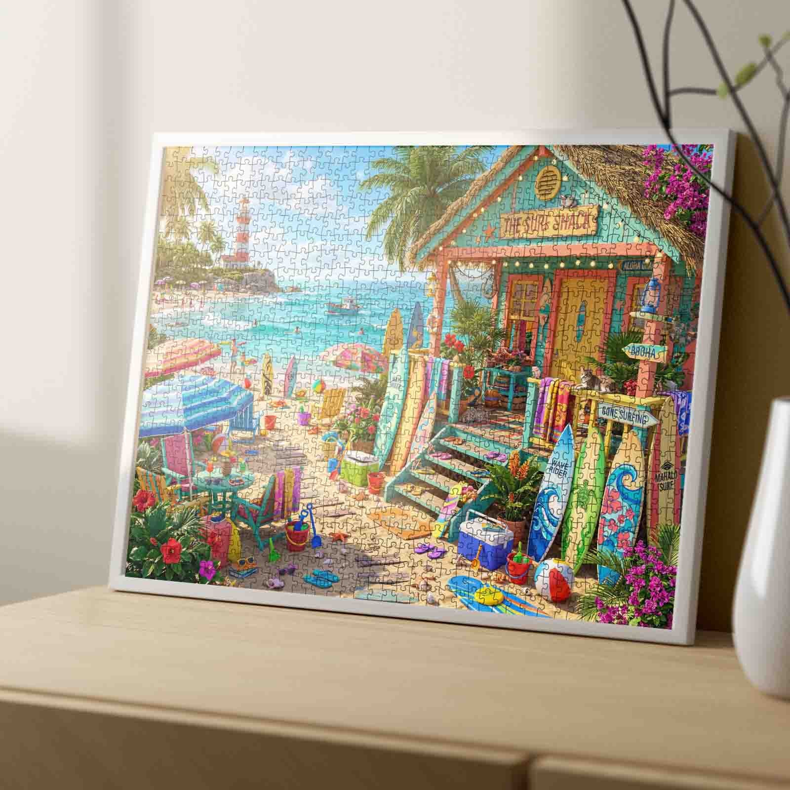 Tropical Surf Shack Beach Paradise Jigsaw Puzzle – Tucocoo